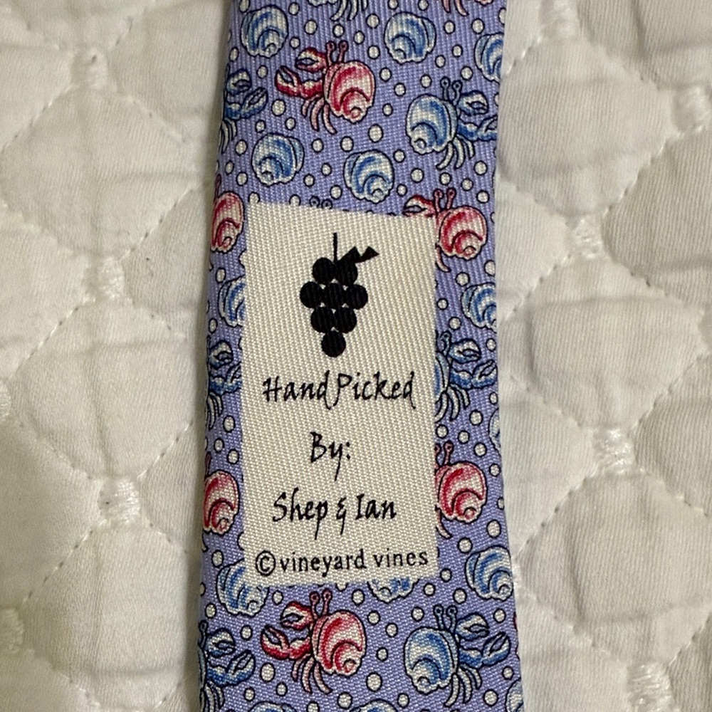 Vineyard Vines 100% Silk Men’s Tie - Hermit Crab - Violet - Picture 6 of 7